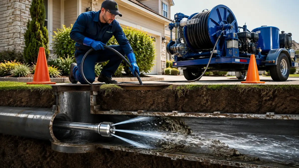 Main Sewer Line Hydro Jet Cleaning in Mill Valley